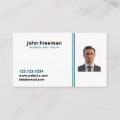 Modern White mit Blue Lines Insurance Agent Visitenkarte (Vorderseite)