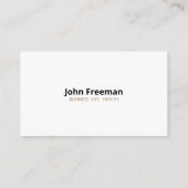 Modern White mit Brown Lines Insurance Agent Visitenkarte (Rückseite)