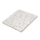 Modern White Orange Brown Terrazzo Fliese (Seite)
