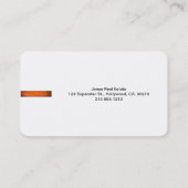 Modern White Orange Business Card Visitenkarte (Rückseite)