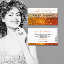 Modern White Orange Gold Sparkone Glitzer Glamour