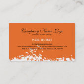 Modern White & Orange Grunge Streifen 2 Visitenkarte (Rückseite)