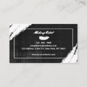Modern White Paint Brush Stroke Business Card Visitenkarte (Rückseite)