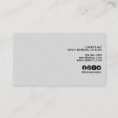 Modern White Pebbled Leder Textur Beruflich Visitenkarte (Rückseite)