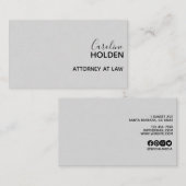 Modern White Pebbled Leder Textur Beruflich Visitenkarte (Vorne/Hinten)