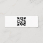 Modern White QR Code Mini Visitenkarte (Rückseite)