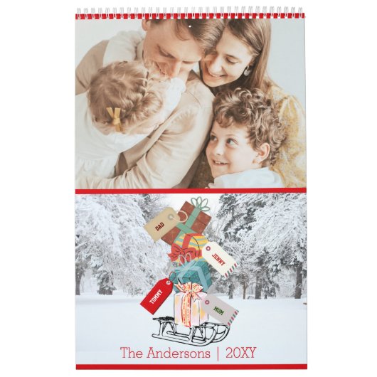 Modern White Red Christmas Calendar Kalender (Titelbild)