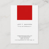 Modern White Red Clean Minimalistisch Visitenkarte (Vorderseite)