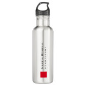 Modern White Red Simple Consultant Edelstahlflasche (Vorderseite)