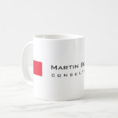 Modern White Red Simple Consultant Kaffeetasse (Vorderseite Links)