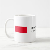 Modern White Red Simple Consultant Kaffeetasse (Links)