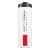 Modern White Red Simple Consultant Thermosbecher (Vorderseite)