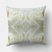 Modern White Rose Keepake Throw Kissen (Rückseite)