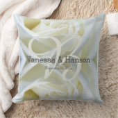 Modern White Rose Keepake Throw Kissen (Decke)