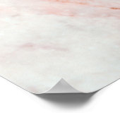 Modern White Rose Marmor Gold Nails nach "Name" Poster (Ecke)