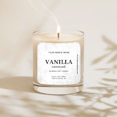 Modern White Rustic Label Quadratischer Aufkleber