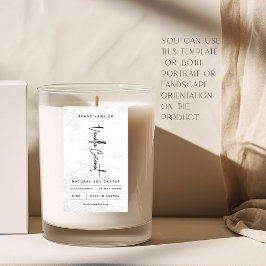 Modern White Rustic Label Rechteckiger Aufkleber