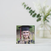 Modern White Script Foto Foil Einladung (Stehend Vorderseite)