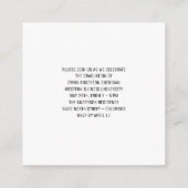 Modern White Script Foto Foil Einladung (Rückseite)