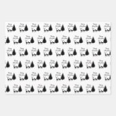 Modern White Script "Frohe Weihnachten" und "Hirsc Geschenkpapier Set (Vorderseite 2)