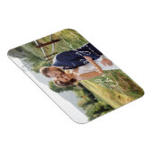 Modern White Script Heart Foto Vielen Dank Magnet (Rechte Seite)