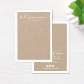 Modern White Script Kraftseil Ohrring Display Kart (Schreibtisch)