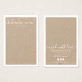 Modern White Script Kraftseil Ohrring Display Kart (Vorne & Hinten)