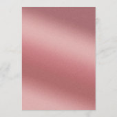 Modern White Script Typography Rose Gold Wedding Einladung (Rückseite)