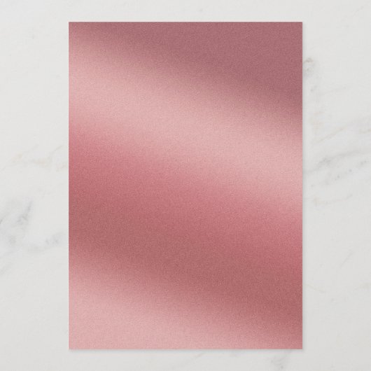 Modern White Script Typography Rose Gold Wedding Einladung (Rückseite)