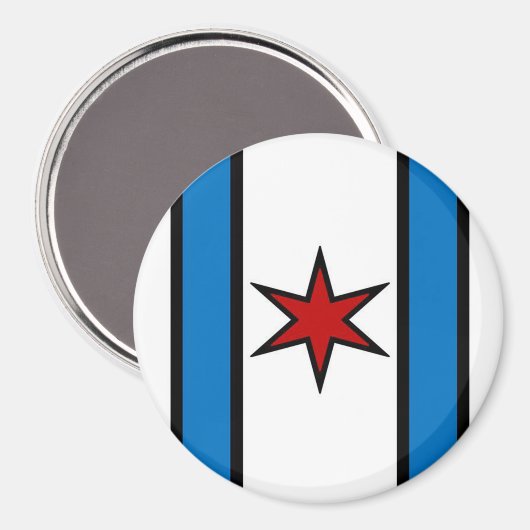 Modern White Shield Magnet (Vorderseite/Rückseite)