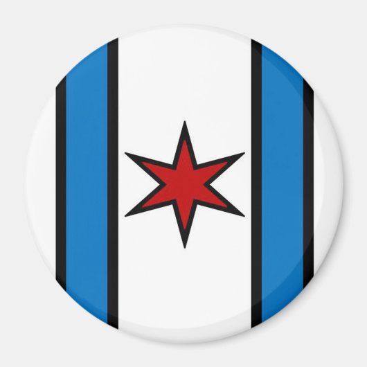 Modern White Shield Magnet (Vorne)