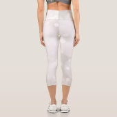 Modern White Silver Bokeh Girly Capri Leggings (Rückseite)