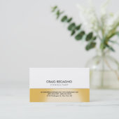 Modern White Simple Consultant Business Card Visitenkarte (Stehend Vorderseite)