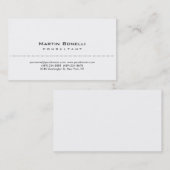 Modern White Simple Consultant Business Card Visitenkarte (Vorne/Hinten)