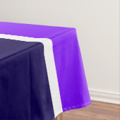 Modern White Snowflake Navy Lila Streifen Tischdecke (Beispiel)