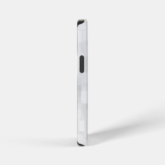 Modern White Square Pattern iPhone Hülle (Rechte Seite)