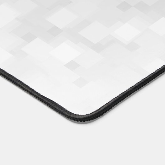 Modern White Square Pattern Schreibtischunterlage (Ecke)