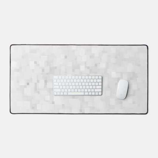 Modern White Square Pattern Schreibtischunterlage (Tastatur & Maus)