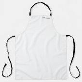 Modern White Template, Black Script Schürze (Vorderseite)