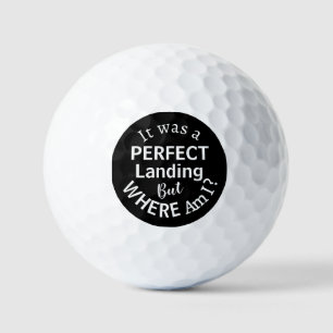 Modern White Typografy Funny Lost Ball Spaß Joke