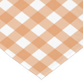 Modern White und Orange Gingham Kariert Großer Tischläufer (Ecke)