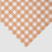 Modern White und Orange Gingham Kariert Seidenpapier (Detail)