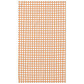 Modern White und Orange Gingham Kariert Tischdecke (Vorderseite)
