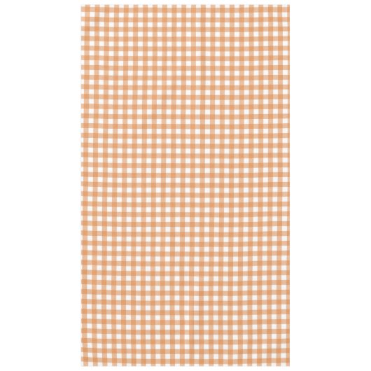Modern White und Orange Gingham Kariert Tischdecke (Vorderseite)