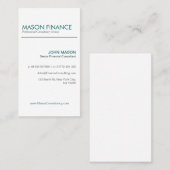 Modern White Upright - Berufliche Visitenkarte (Vorne/Hinten)