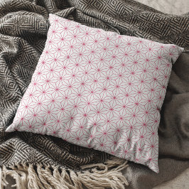 Modern White Viva Magenta Geometric Japanisch Kissen