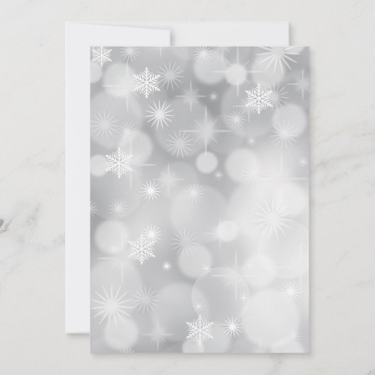 Modern White Weihnachtsfeier Einladung (Rückseite)