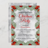 Modern White Weihnachtsfeier Einladung (Vorne/Hinten)