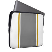 Modern White Wide Gran Centre Warme Pinstripes Laptopschutzhülle (Vorne Rechts)