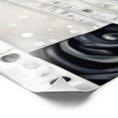 Modern White Winter Wolve Fotodruck (Ecke)